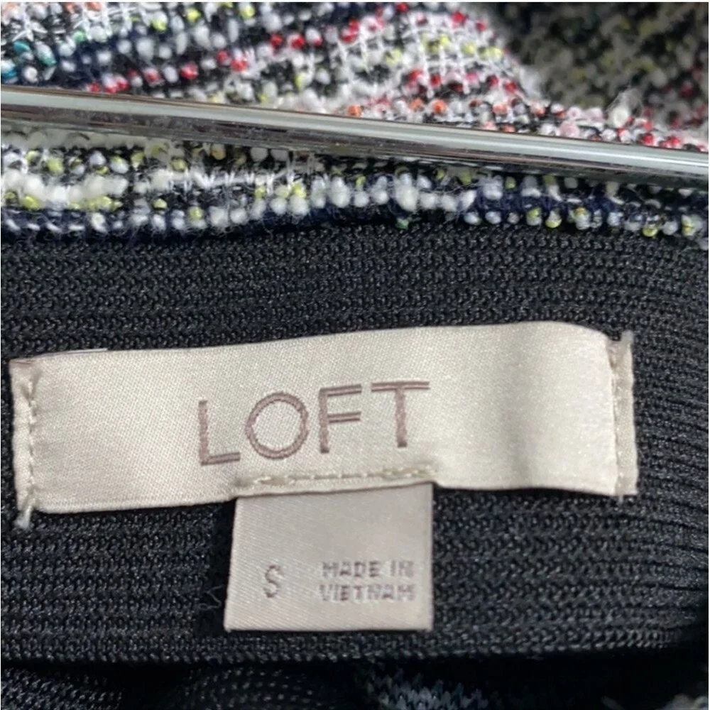 Loft Above the Knee Textured Multicolored Pull-on Skirt Women Size S - Picture 3 of 7